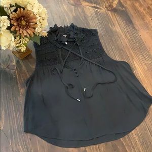Free People Ruffle Me Up Victorian Style Crop Top